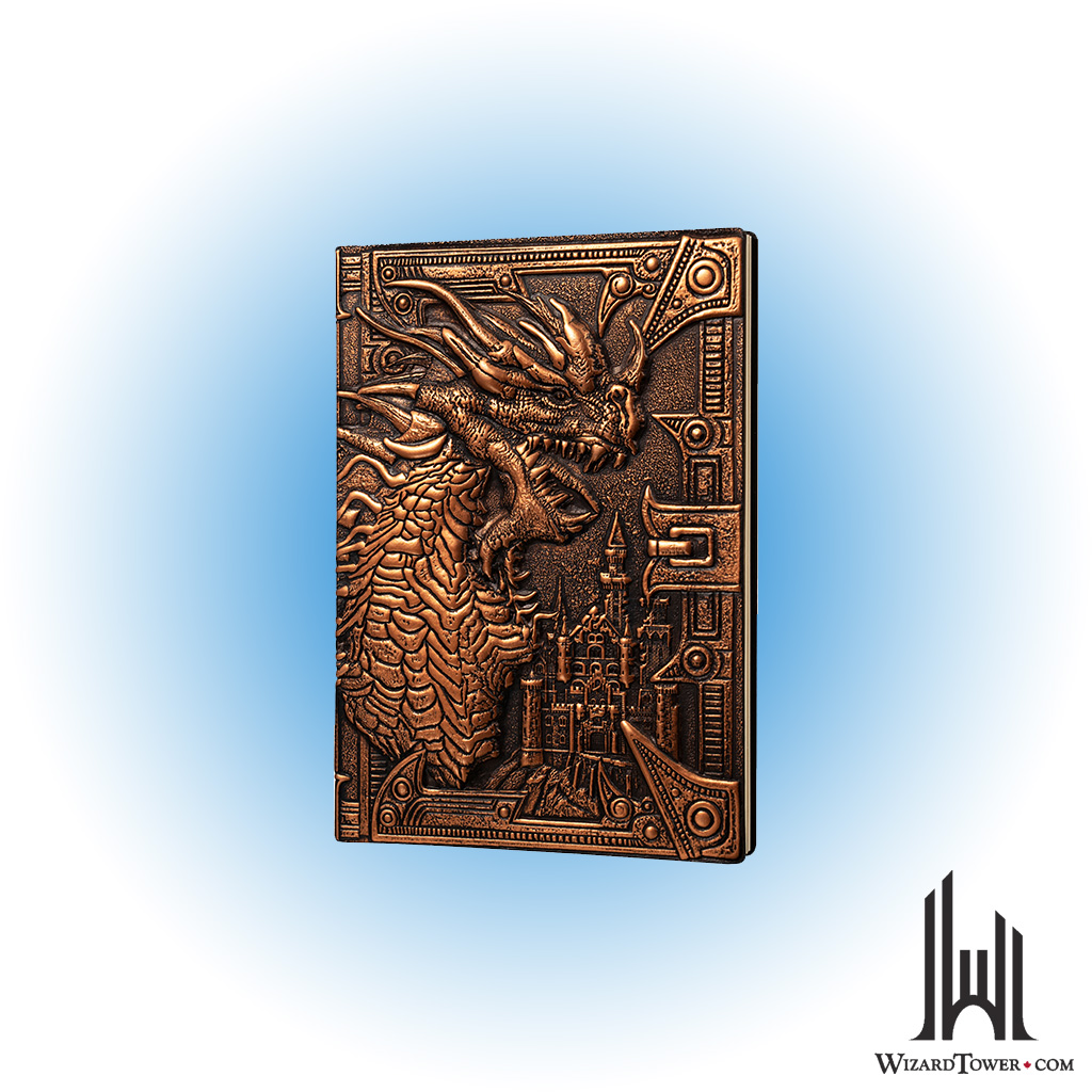 3D FAUX-LEATHER NOTEBOOK/JOURNAL BRONZE DRAGON